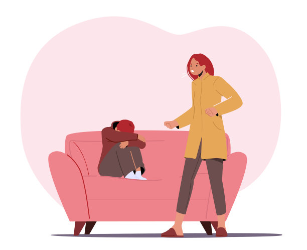 好斗的妈妈躲着小男孩的脸大喊大叫图片下载