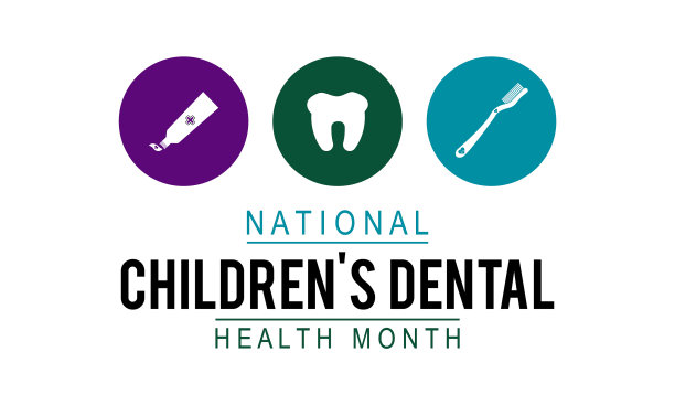 儿童牙齿健康月医学概念图片下载