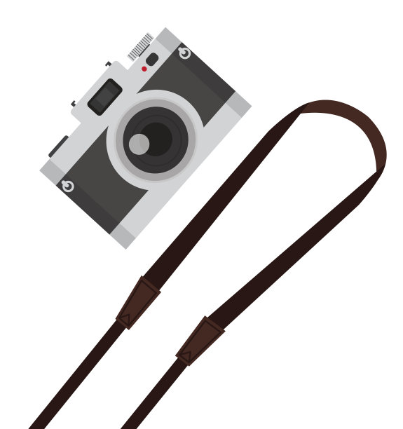 挂在白色背景古董相机图片下载