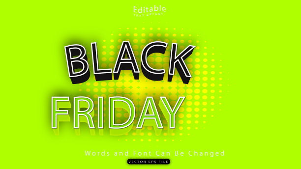 黑色星期五文字效果图片下载
