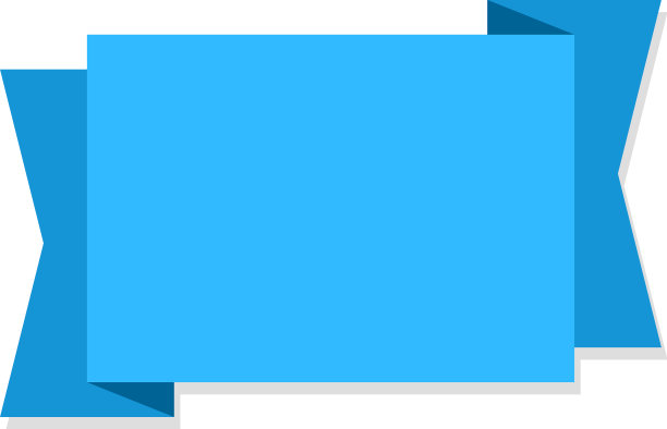 蓝色文本框模板空带标签图片下载