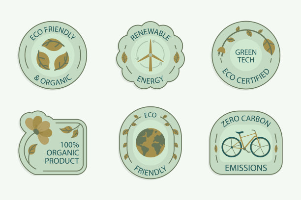 手绘生态标签集图片下载