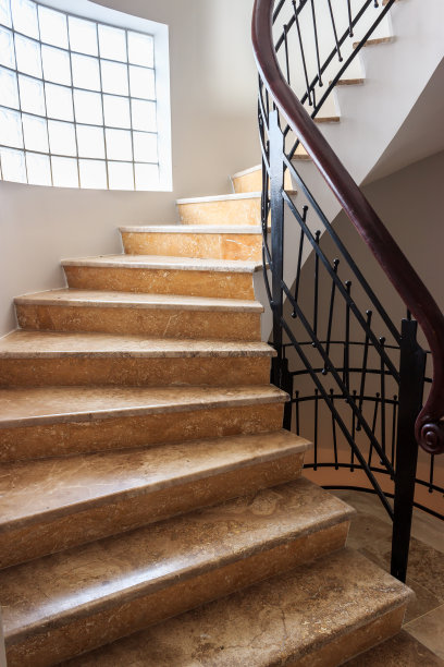 现代家居室内棕色大理石楼梯图片下载