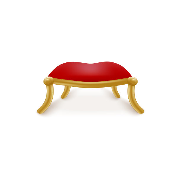 奥托曼或低凳子的腿，现实的模型矢量插图孤立。图片下载