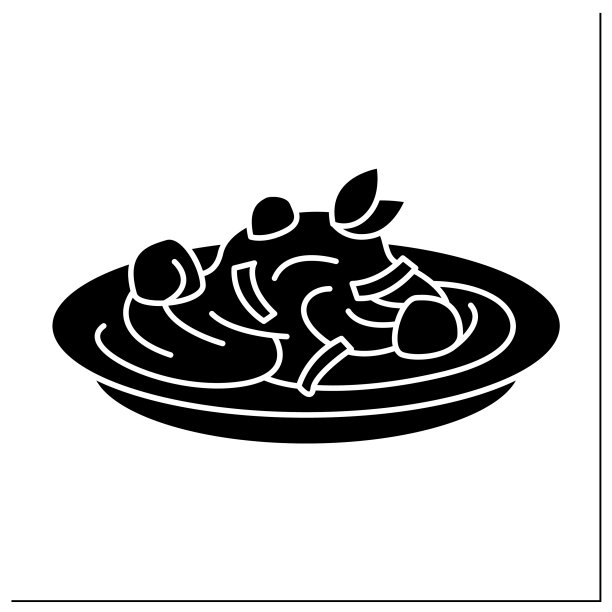 意大利面食谱字形图标图片下载