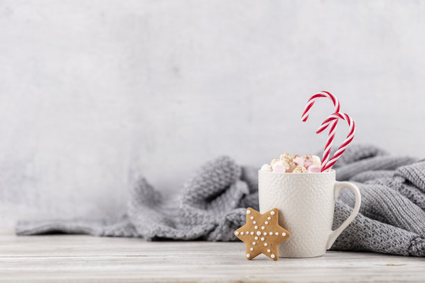 圣诞节糖果拐杖舒适的背景。图片下载