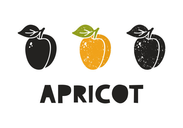 杏形剪影图标设置与字母图片下载