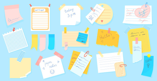 卡通便利贴可爱的小本子图片下载