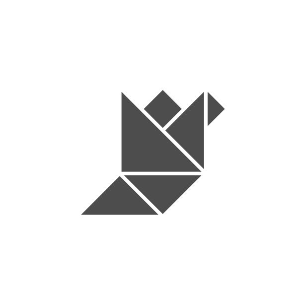 折纸鸟图标填充移动平面标志图片下载