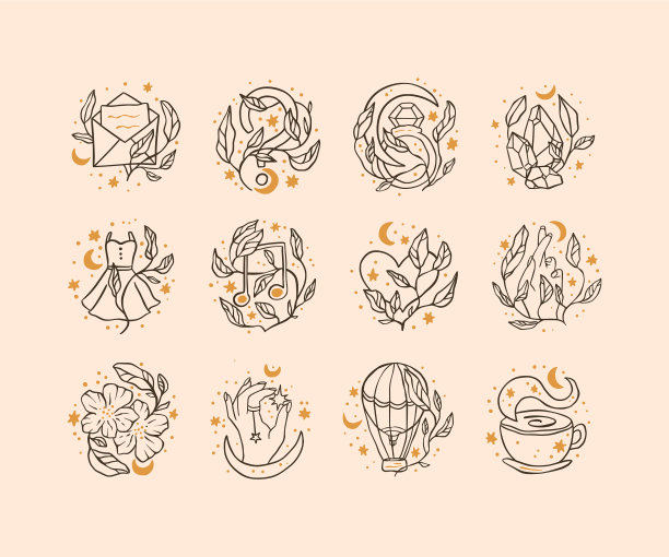 天界魔法图标社交媒体高光集图片下载