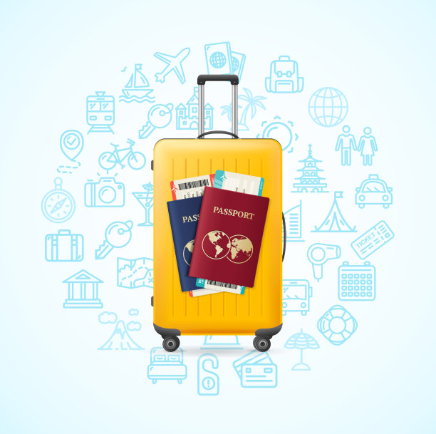 旅行概念与现实详细的3d黄色图片下载