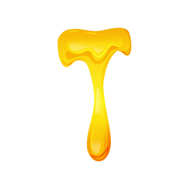 流动的黄色粘性液体柠檬果冻或蜂蜜。图片下载
