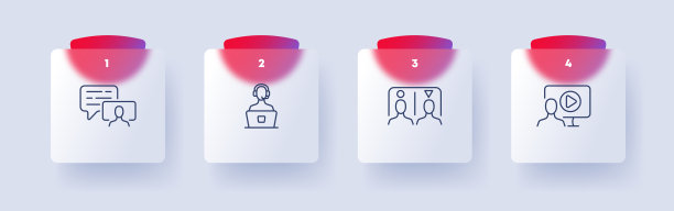 呼叫中心设置图标。话务员、支持服务、咨询、留言、通信、远程、帮助。热线的概念。Glassmorphism风格。矢量线图标的业务和广告图片下载