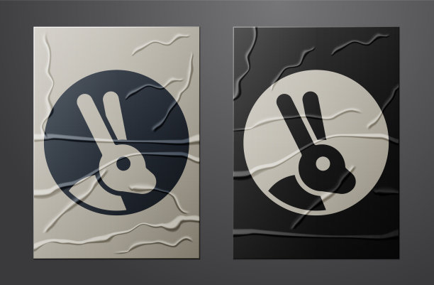 白色动物残忍与兔子图标免费图片下载