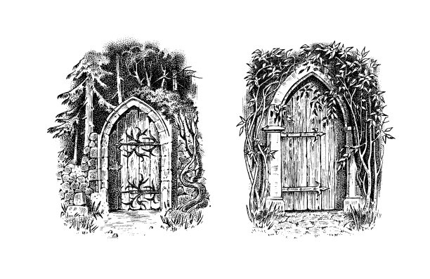 大门，大门，或是葡萄酒的入口模板图片下载