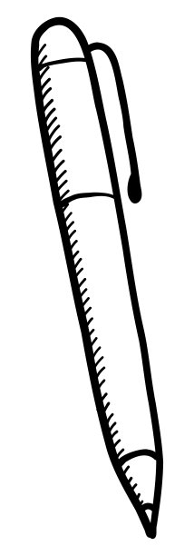 矢量笔孤立在白色背景上。手绘涂鸦图片下载