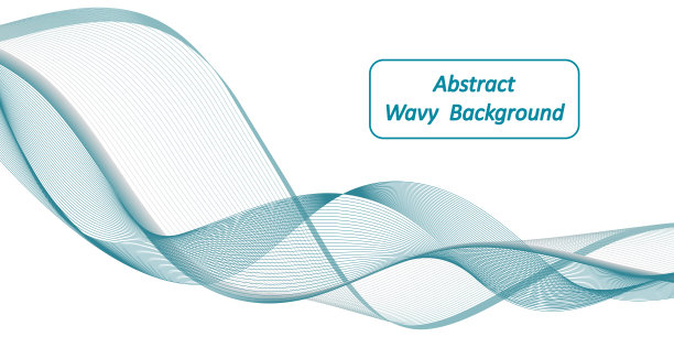 波浪漩涡嗖嗖，青色流动。海水起伏，空气起伏，风曲线。流畅的动态扭曲线条，抽象的背景，现代网页横幅设计。矢量图图片下载