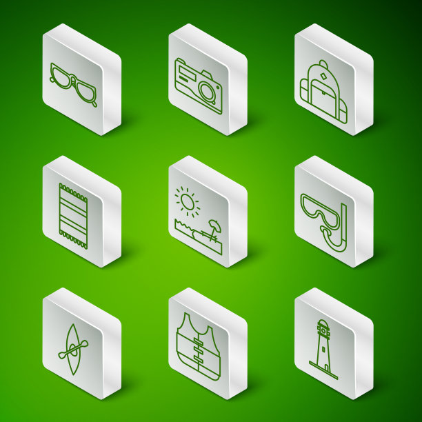 设线灯塔救生衣眼镜海滩图片下载