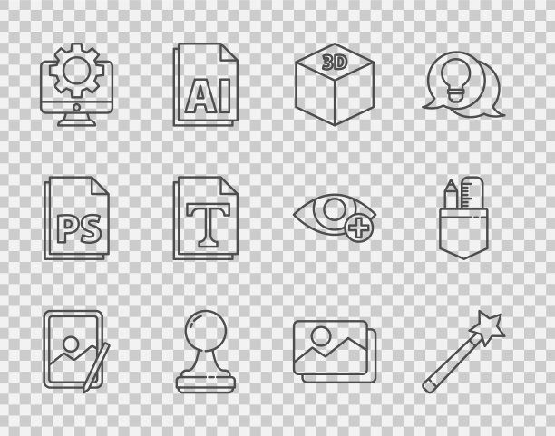 定线图文片魔棒等距图片下载