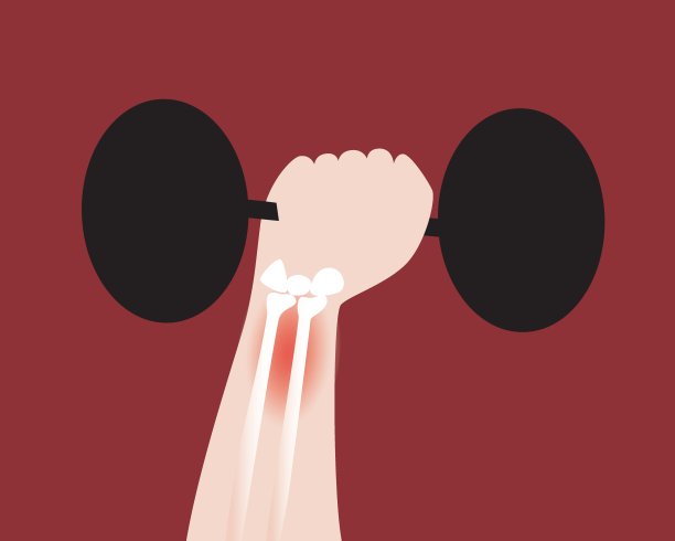 手臂或手腕的损伤和疼痛，与关节疾病的平面矢量股票插图，有炎症或关节炎的人图片下载