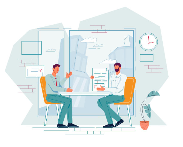 商务会议、洽谈、谈话两种商务矢量。图片下载