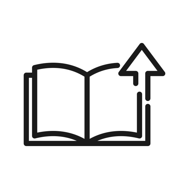 上传和下载书籍线性图标。用于移动概念和网页设计的线性风格标志。打开电子书和向上箭头轮廓矢量图标。符号，logo图示。矢量图形图片下载