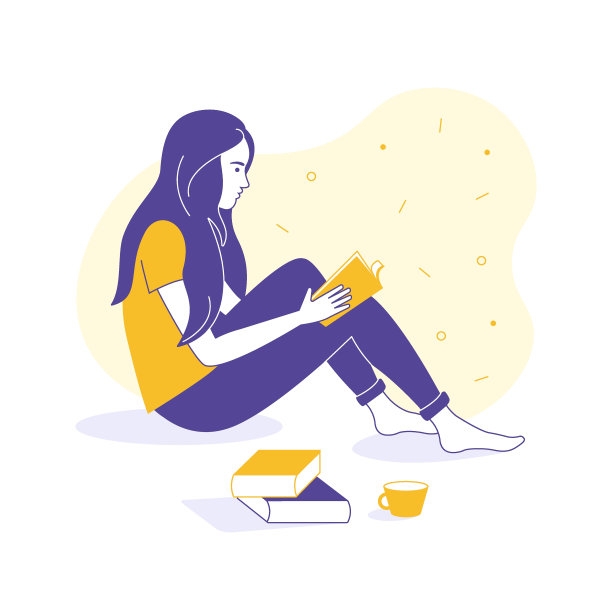 女孩坐在地板上盖着毯子。图片下载