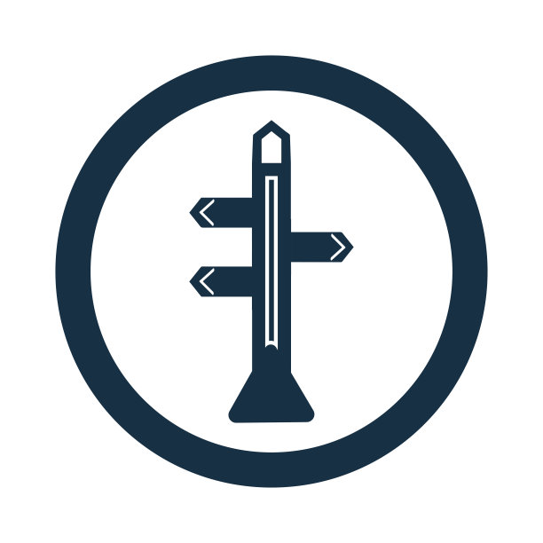 指针标志和街道图标图片下载