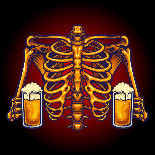 肋骨骨配喝两瓶啤酒图片下载