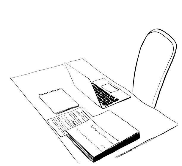 工作空间办公桌电脑椅盆栽植物图片下载