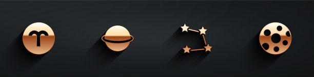 设白羊座十二星座行星土星星图片下载