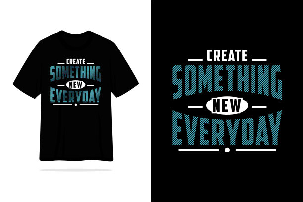 创造一些新的日常t恤矢量设计插图图片下载