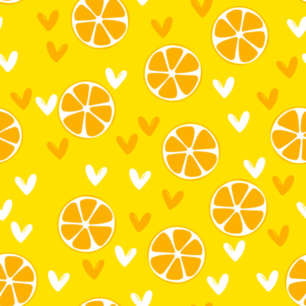 夏季插画用橙子和柠檬。接缝图案与彩色水果的背景。食品的概念。模板设计邀请，海报，卡片，织物，纺织品图片下载