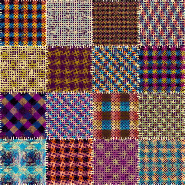 仿造粗糙帆布质地的仿制品无缝模式。图片下载