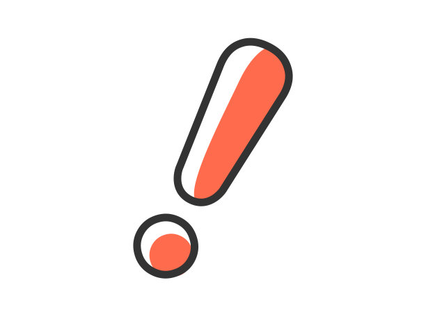 感叹号图标的插图。图片下载