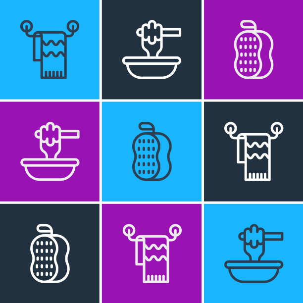 将线毛巾放在衣架上、毛巾和蜂蜜上图片下载