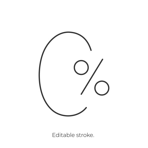 0%图标符号。图片下载