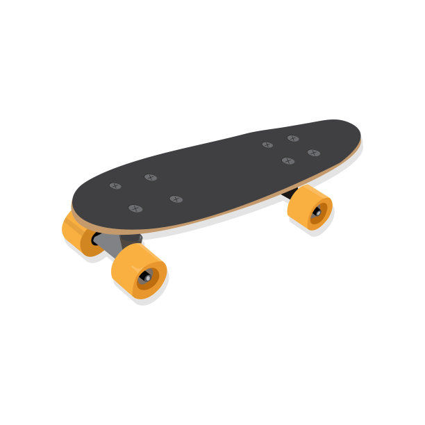 滑板图标矢量设计。图片下载