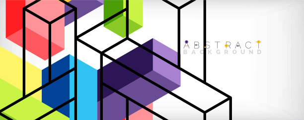 抽象背景三维立方体立方体元素和图片下载