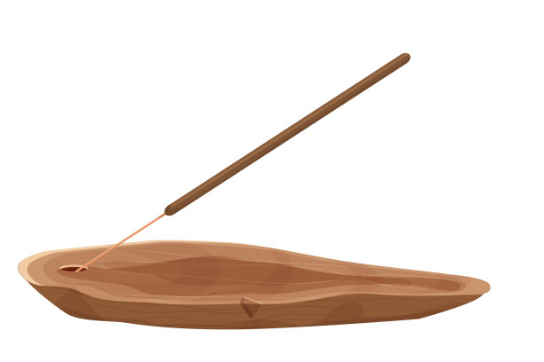 香气贴在木质香炉上详入图片下载