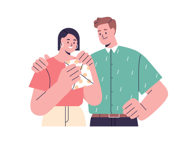 幸福的情侣，信封里装着惊喜图片下载