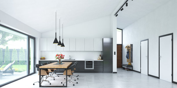 现代厨房内部。图片下载