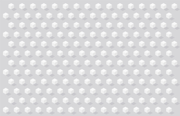 灰色上有阴影的等距白色立方体图片下载