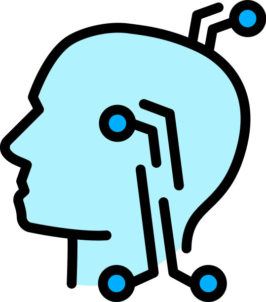 Ai智能大脑图标轮廓网络图片下载