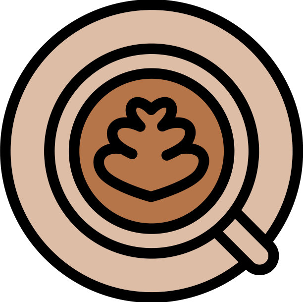 俯视图咖啡杯图标轮廓机图片下载