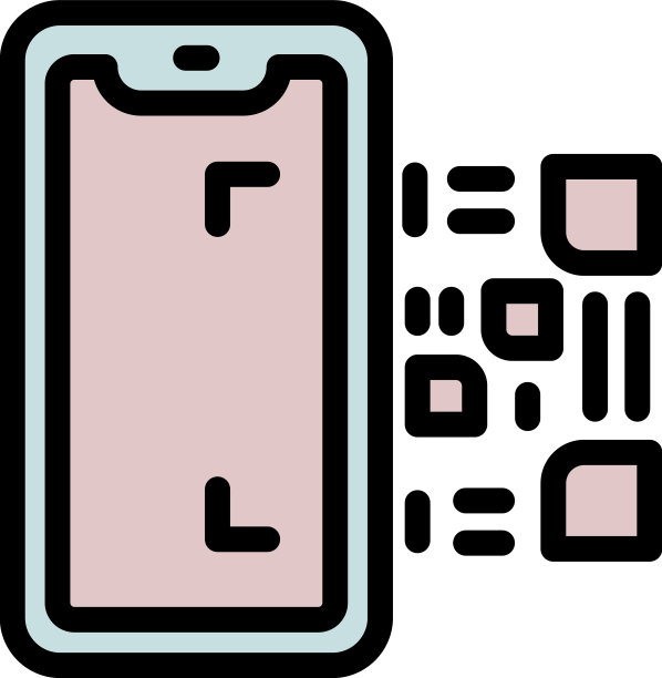 扫描智能手机图标轮廓屏幕图片下载