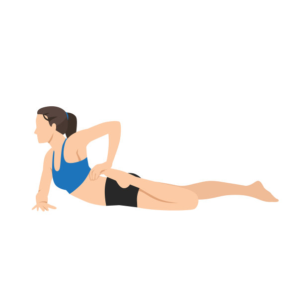 女子做半蛙式瑜伽图片下载