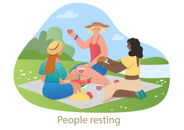 人们在冒险假期中在大自然中休息图片下载
