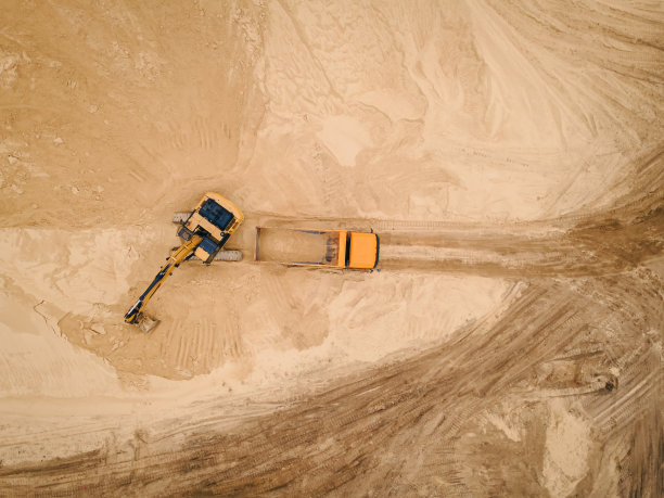 露天采石场，建筑用工业采砂。图片下载