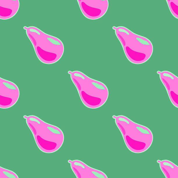 抽象梨无缝图案装饰图片下载